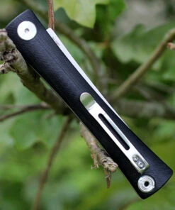 Artisan Cutlery Artisan S Waistline ATZ1805PBKC, 3.94" D2 Plain Blade, Black Curved G-10 Handle -Knifeworks Sales Store 1805pbkc.2 30419.1566586035