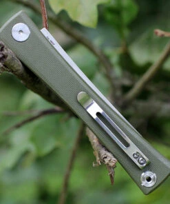 Artisan Cutlery Artisan S Waistline ATZ1805PGNF, 3.94" D2 Plain Blade, Green Flat G-10 Handle -Knifeworks Sales Store 1805pgnf.3 89129.1566586040