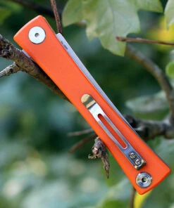 Artisan Cutlery Artisan S Waistline ATZ1805POEF, 3.94" D2 Plain Blade, Orange Flat G-10 Handle -Knifeworks Sales Store 1805poef.3 05733.1566586042