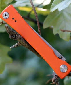 Artisan Cutlery Artisan S Waistline ATZ1805POEF, 3.94" D2 Plain Blade, Orange Flat G-10 Handle -Knifeworks Sales Store 1805poef.4 80242.1566586043