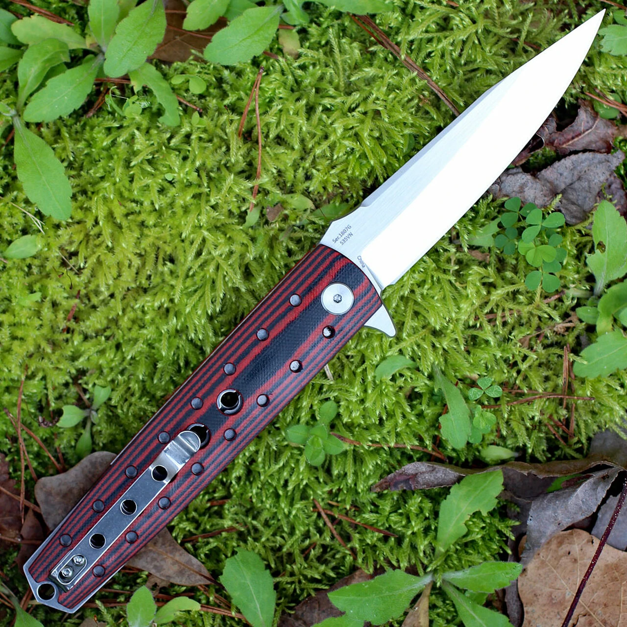 Artisan Cutlery Artisan ATZ1807GBRS Virginia, 3.94" S35VN Plain Blade, Brown G-10 Handle 2 Artisan Cutlery Artisan ATZ1807GBRS Virginia, 3.94" S35VN Plain Blade, Brown G-10 Handle - Image 2