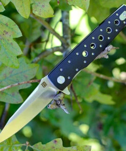 Artisan Cutlery Artisan Virginia ATZ1807PBK, 3.94" D2 Plain Blade, Curved Black G-10 Handle