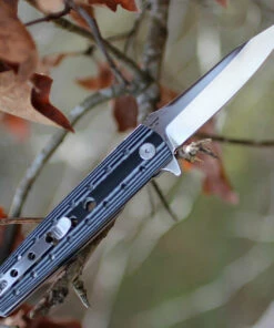 Artisan Cutlery Artisan Virginia ATZ1807PBW, 3.94" D2 Plain Blade, Curved White/Black G-10 Handle -Knifeworks Sales Store 1807pbw.2 50434.1566586004