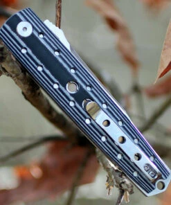 Artisan Cutlery Artisan Virginia ATZ1807PBW, 3.94" D2 Plain Blade, Curved White/Black G-10 Handle -Knifeworks Sales Store 1807pbw.3 19324.1566586004