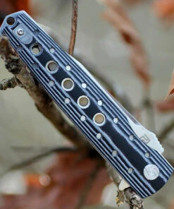 Artisan Cutlery Artisan Virginia ATZ1807PBW, 3.94" D2 Plain Blade, Curved White/Black G-10 Handle -Knifeworks Sales Store 1807pbw.4 56137.1566586005