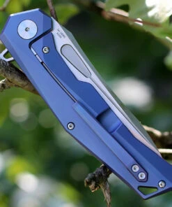 Artisan Cutlery Artisan Zumwalt ATZ1808GBUM, 3.78" M390 Plain Blade, Blue Titanium Handle -Knifeworks Sales Store 1808gbum.2 69626.1566585975