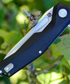 Artisan Cutlery Artisan Zumwalt ATZ1808PBKC, 3.94" D2 Plain Blade, Curved Black G-10 Handle -Knifeworks Sales Store 1808p bkc.3 25774.1566586028