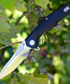 Artisan Cutlery Artisan Zumwalt ATZ1808PBKC, 3.94" D2 Plain Blade, Curved Black G-10 Handle