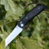 Artisan Cutlery Artisan Falcon ATZ1809GBKM, 3.62" M390 Plain Blade, Black Titanium/Carbon Fiber Insert Handle