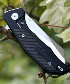 Artisan Cutlery Artisan Falcon ATZ1809GBKM, 3.62" M390 Plain Blade, Black Titanium/Carbon Fiber Insert Handle -Knifeworks Sales Store 1809gbkm.2 61184.1566586041