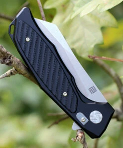 Artisan Cutlery Artisan Falcon ATZ1809PBBK, 3.94" D2 Plain Blade, Black Aluminum/G-10 Handle -Knifeworks Sales Store 1809pbbk.2 94215.1566586043