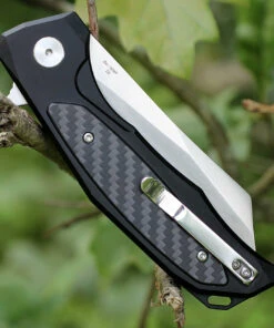 Artisan Cutlery Artisan Falcon ATZ1809PBCF, 3.94" D2 Plain Blade, Black Aluminum/Carbon Fiber Handle -Knifeworks Sales Store 1809pbcf.2 32883.1566586045