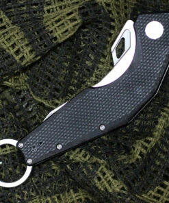 Artisan Cutlery Artisan Cobra ATZ1811PBKF, 3.75" D2 Plain Blade, Flat Black G-10 Handle -Knifeworks Sales Store 1811pbkf.3 04405.1566586056