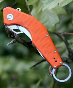 Artisan Cutlery Artisan Cobra ATZ1811POEF, 3.75" D2 Plain Blade, Flat Orange G-10 Handle -Knifeworks Sales Store 1811poef.3 22428.1566586058