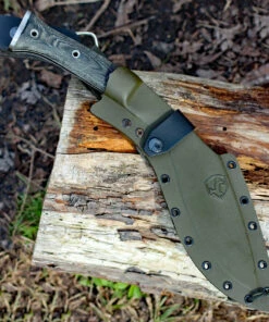 Condor K-Tact Kukri Knife, 9.5" Satin 1075HC Blade, Green Canvas Micarta Handle, OD Green Kydex Belt Sheath -Knifeworks Sales Store 181210 85190.1566586169