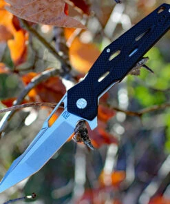 Artisan Cutlery Artisan Interceptor ATZ1812PSBK, 3.54" D2 Tanto Blade, Black G10 Handle