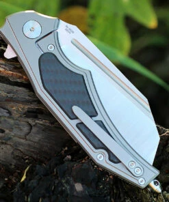 Artisan Cutlery Artisan Apache ATZ1813GGYS, 3.82" S35VN Plain Blade, Gray Titanium/Carbon Fiber Handle -Knifeworks Sales Store 1813ggys.3 67840.1566586009