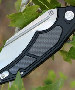 Artisan Cutlery Artisan Apache ATZ1813PBCF, 3.7" D2 Plain Blade, Black Aluminum/Carbon Fiber Handle -Knifeworks Sales Store 1813pbcf.1 19395.1566586070