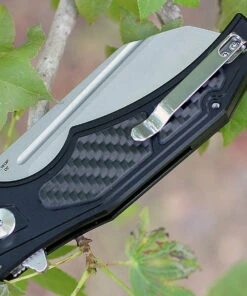 Artisan Cutlery Artisan Apache ATZ1813PBCF, 3.7" D2 Plain Blade, Black Aluminum/Carbon Fiber Handle -Knifeworks Sales Store 1813pbcf 00476.1566586071