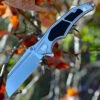 Artisan Cutlery Artisan Apache ATZ1813PGBK, 3.7" D2 Plain Blade, Gray/Black Aluminum/G-10 Handle