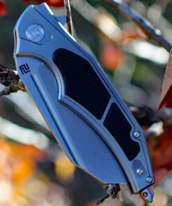 Artisan Cutlery Artisan Apache ATZ1813PGBK, 3.7" D2 Plain Blade, Gray/Black Aluminum/G-10 Handle -Knifeworks Sales Store 1813pgbk 53547.1566586063