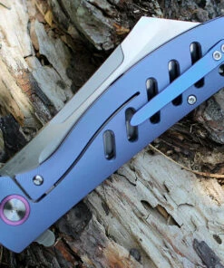 Artisan Cutlery Artisan Tomahawk ATZ1815GBUM, 3.75" M390 Plain Blade, Blue Titanium Handle -Knifeworks Sales Store 1815gbum.2 11325.1566585988