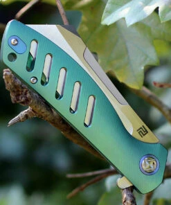 Artisan Cutlery Artisan Tomahawk ATZ1815GGNS, 3.75" S35VN Plain Blade, Green Titanium Handle -Knifeworks Sales Store 1815ggns.4 58339.1566585992