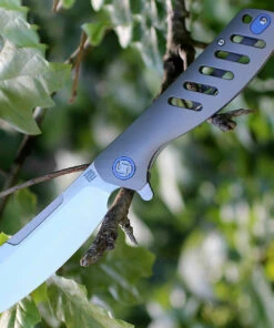 Artisan Cutlery Artisan Tomahawk ATZ1815GGYM, 3.75" M390 Plain Blade, Gray Titanium Handle