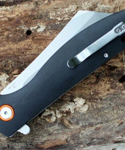 Artisan Cutlery Artisan Tomahawk ATZ1815PBKC, 3.75" D2 Plain Blade, Curved Black G-10 Handle -Knifeworks Sales Store 1815pbkc.2 35557.1566586013