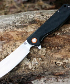 Artisan Cutlery Artisan Tomahawk ATZ1815PBKF, 3.75" D2 Plain Blade, Flat Black G-10 Handle