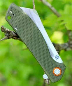 Artisan Cutlery Artisan Tomahawk ATZ1815PGNF, 3.75" D2 Plain Blade, Flat Green G-10 Handle -Knifeworks Sales Store 1815pgnf.2 68961.1566586008