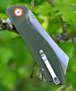 Artisan Cutlery Artisan Tomahawk ATZ1815PGNF, 3.75" D2 Plain Blade, Flat Green G-10 Handle -Knifeworks Sales Store 1815pgnf 80410.1566586009