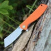 Artisan Cutlery Artisan Tomahawk ATZ1815POEF, 3.75" D2 Plain Blade, Flat Orange G-10 Handle