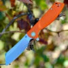 Artisan Cutlery Artisan Tomahawk ATZ1815PSOEF, 2.36" D2 Steel Tanto Blade, Orange G10 Handle