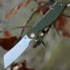 Artisan Cutlery Artisan Tomahawk ATZ1815PSGNF, 2.36" D2 Steel Tanto Blade, Green G10 Handle
