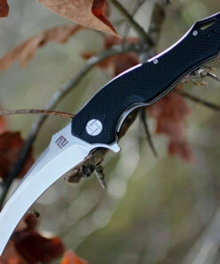 Artisan Cutlery Artisan Eagle ATZ1816PBKF, 3.46" D2 Steel Tanto Blade, Black D2 Handle