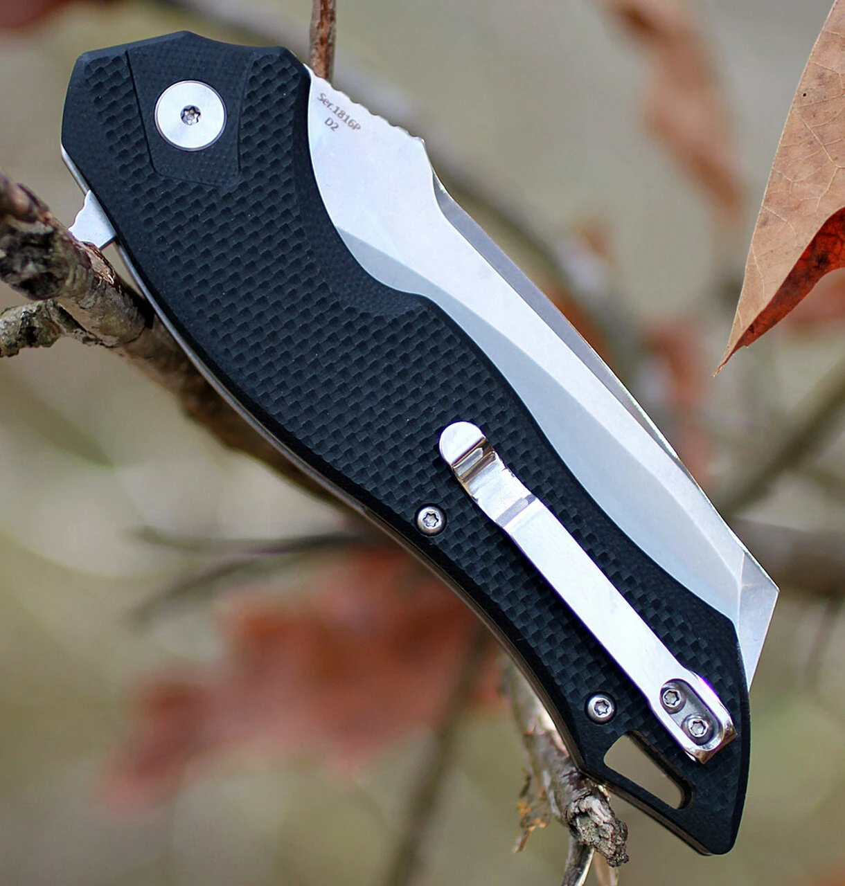 Artisan Cutlery Artisan Eagle ATZ1816PBKF, 3.46" D2 Steel Tanto Blade, Black D2 Handle 3 Artisan Cutlery Artisan Eagle ATZ1816PBKF, 3.46" D2 Steel Tanto Blade, Black D2 Handle - Image 3