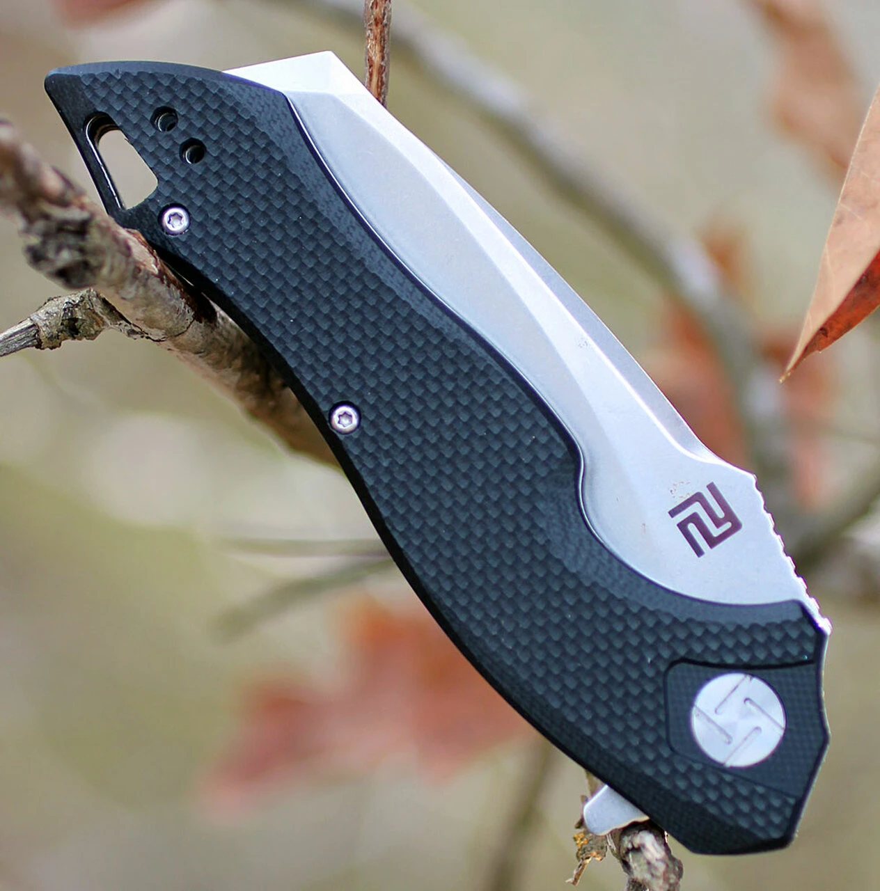 Artisan Cutlery Artisan Eagle ATZ1816PBKF, 3.46" D2 Steel Tanto Blade, Black D2 Handle 4 Artisan Cutlery Artisan Eagle ATZ1816PBKF, 3.46" D2 Steel Tanto Blade, Black D2 Handle - Image 4