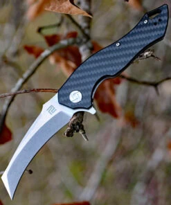 Artisan Cutlery Artisan Eagle ATZ1816PCF, 3.46" D2 Steel Tanto Blade, Carbon Fiber Handle