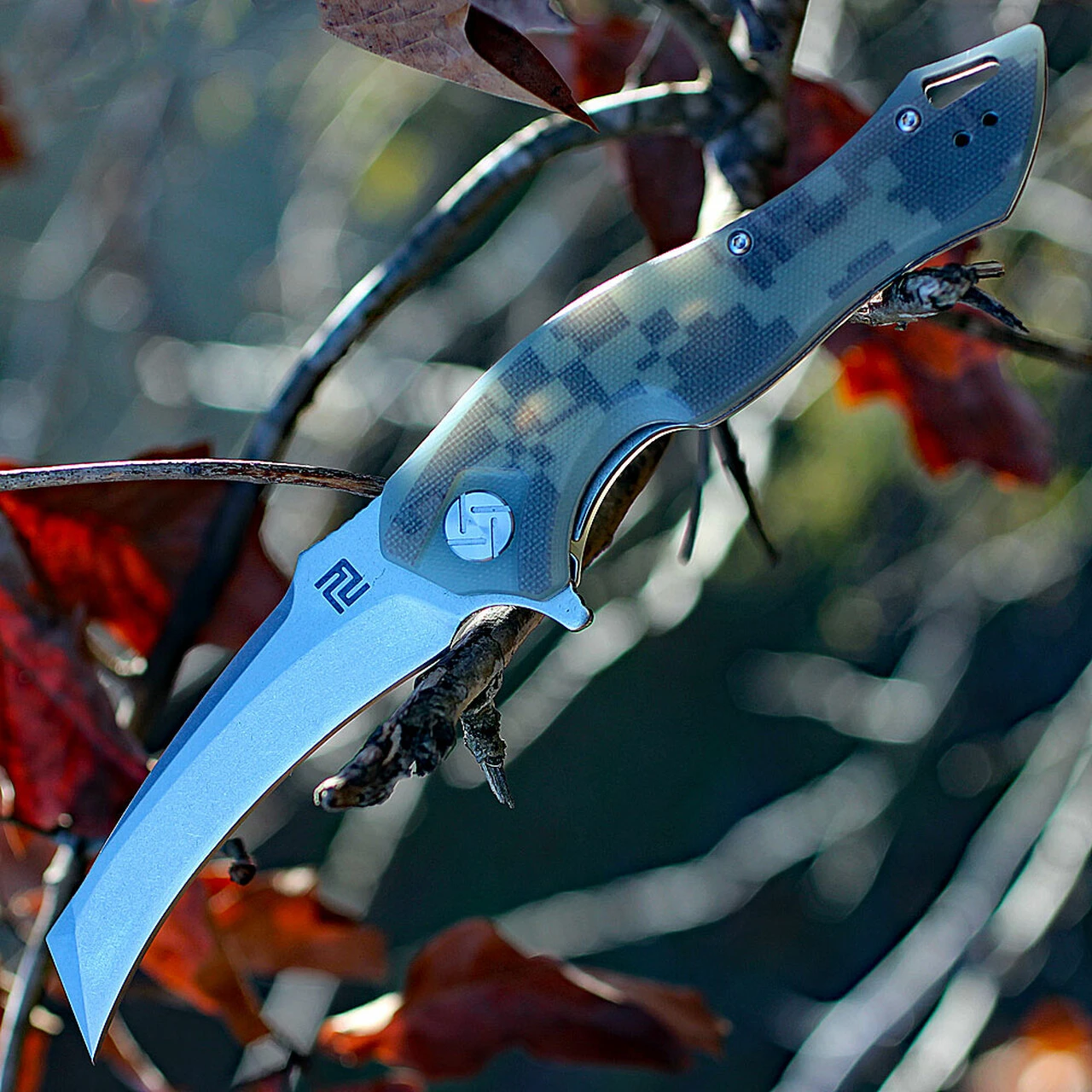 Artisan Cutlery Artisan Eagle ATZ1816PCGF, 3.46" D2 Steel Tanto Blade, Camo D2 Handle 1 Artisan Cutlery Artisan Eagle ATZ1816PCGF, 3.46" D2 Steel Tanto Blade, Camo D2 Handle