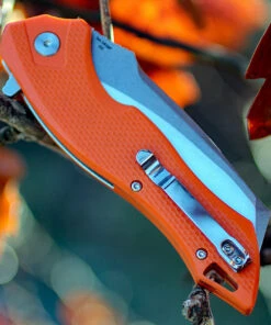 Artisan Cutlery Artisan Eagle ATZ1816POEF, 3.46" D2 Steel Tanto Blade, Orange D2 Handle -Knifeworks Sales Store 1816poef.2 03466.1566586115