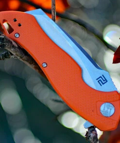 Artisan Cutlery Artisan Eagle ATZ1816POEF, 3.46" D2 Steel Tanto Blade, Orange D2 Handle -Knifeworks Sales Store 1816poef.3 49656.1566586116