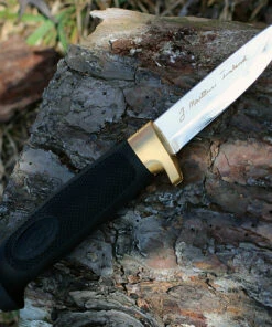 Marttiini Knives Marttiini 185013 Condor Drop Point, 3.5" Stainless Plain Blade, Black Rubber Handle