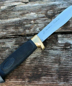 Marttiini Knives Marttiini 185014 Condor Game Skinner, 4.25" Stainless Plain Blade, Black Rubber Handle