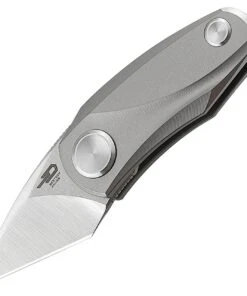 Boker Bestech Tulip Ball Lock 1912A, 1.25" Bohler M390 Kiridashi Blade, Gray Titanium Handle