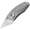 Boker Bestech Tulip Frame Lock 1913A, 1.25" Bohler M390 Kiridashi Blade, Gray Titanium Handle