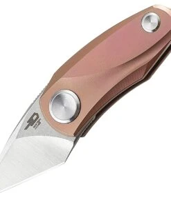 Boker Bestech Tulip Framelock 1913D, 1.25" Bohler M390 Kiridashi Blade, Pink Titanium Handle