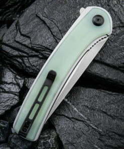 CIVIVI Knives CIVIVI Asticus C2002B, 3.80" D2 Satin Drop Point Plain Blade, Natural (Jade) G-10 Handles -Knifeworks Sales Store 2002B3 54006.1588346080