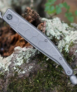 We Knife Co. We Knife Roman Framelock 2008B, 3.95" CPM S35VN Gray Stonewashed Blade, Gray 6AL4V Titanium Handle -Knifeworks Sales Store 2008B.2 50305.1602876425