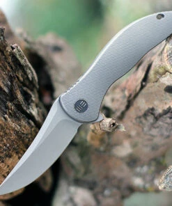 We Knife Co. We Knife Mini Synergy 2011A, 2.93" CPM 20CV Stonewashed Blade, Gray 6AL4V Titanium Handle
